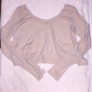 Long Sleeve Sweater Crop Top